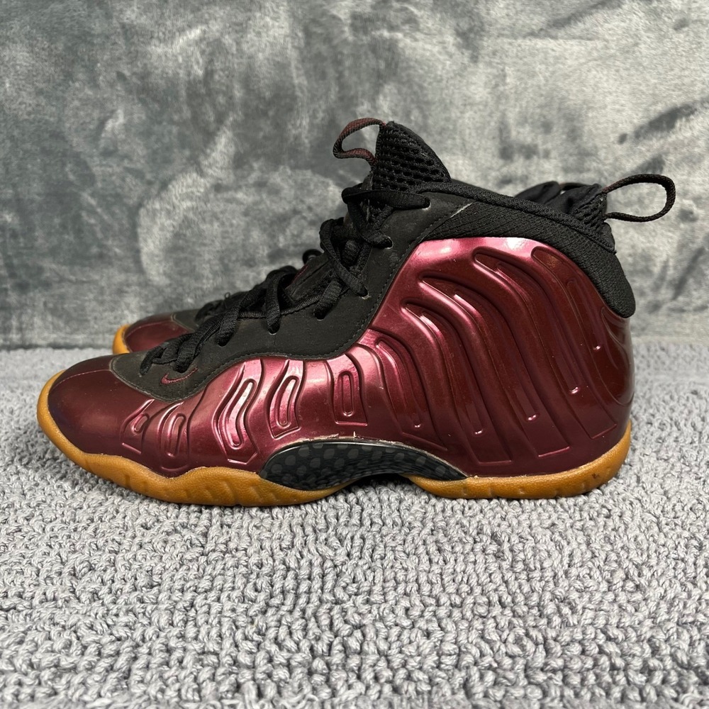 Nike Air Foamposite One Maroon Black Gum Sole Kids Basketball Shoes 314996-601